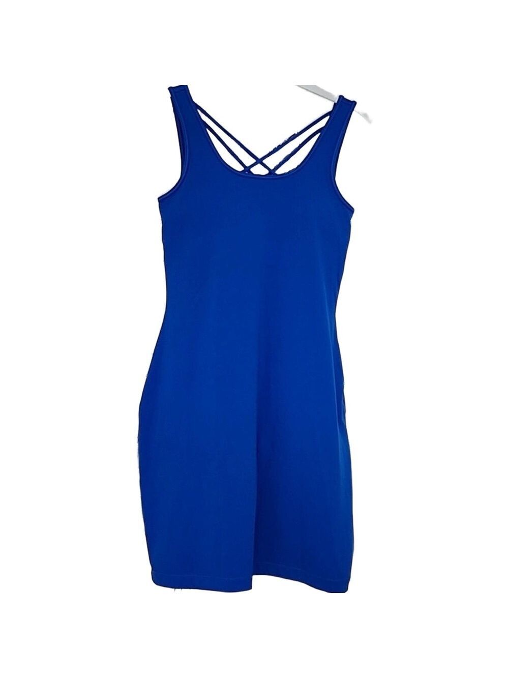 T by Talbots performance interlock strappy tennis sport skort dress blue medium